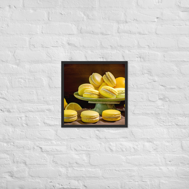 Lemon Macarons Framed poster 🤤 from Yumify.AI