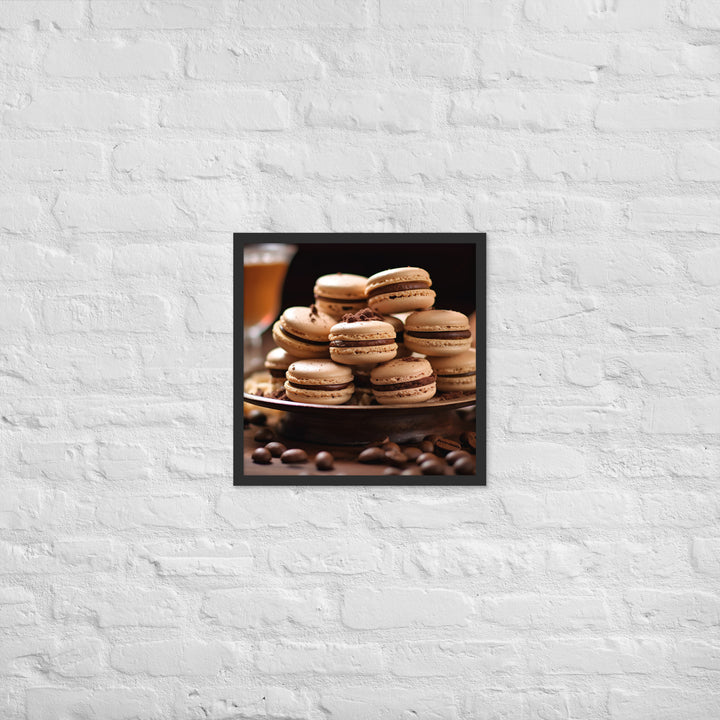 Coffee Macarons Framed poster 🤤 from Yumify.AI