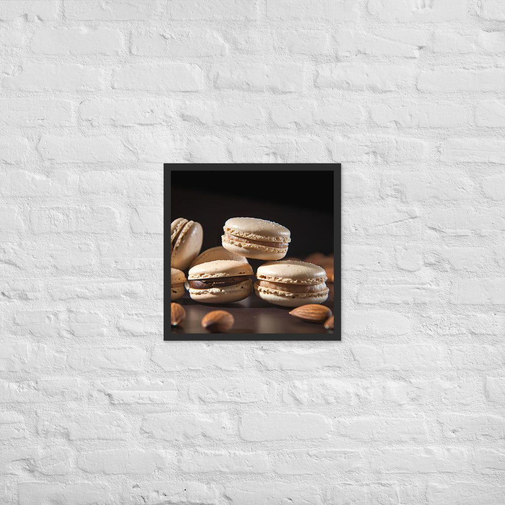 Almond Macarons Framed poster 🤤 from Yumify.AI