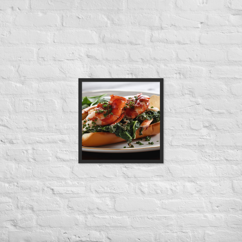 Tarragon Lobster Roll Framed poster 🤤 from Yumify.AI