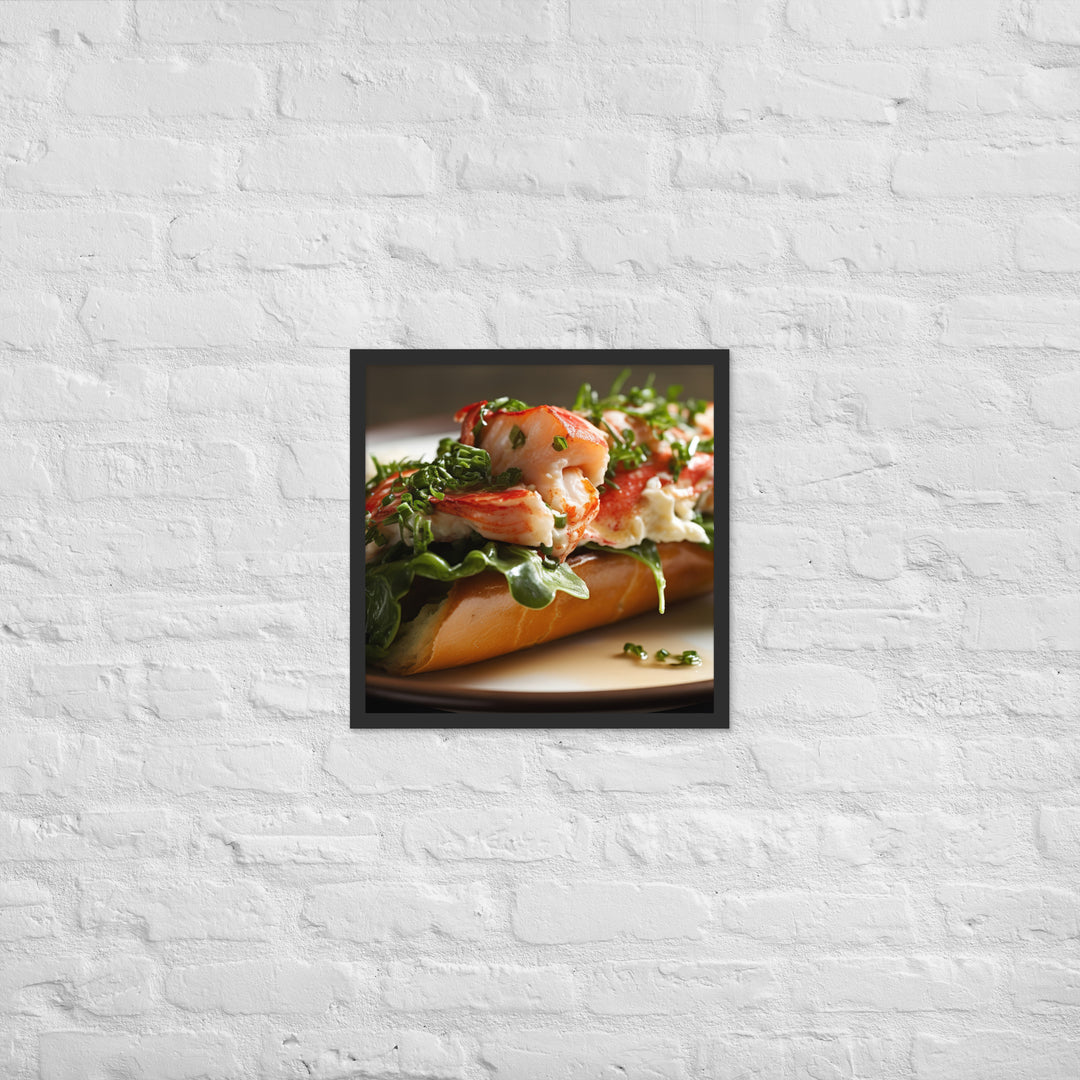 Tarragon Lobster Roll Framed poster 🤤 from Yumify.AI