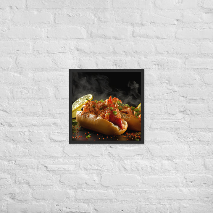 Spicy Lobster Roll Framed poster 🤤 from Yumify.AI