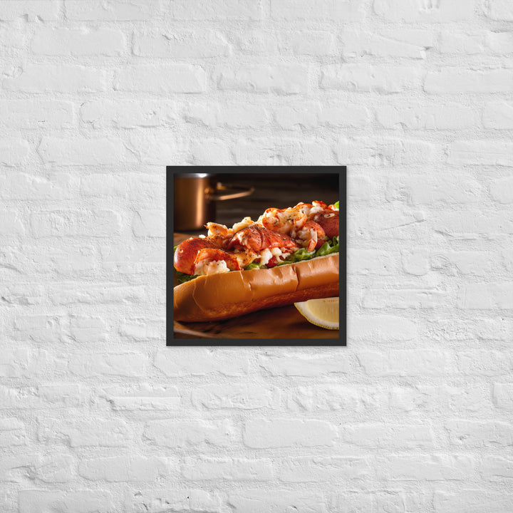 Spicy Lobster Roll Framed poster 🤤 from Yumify.AI