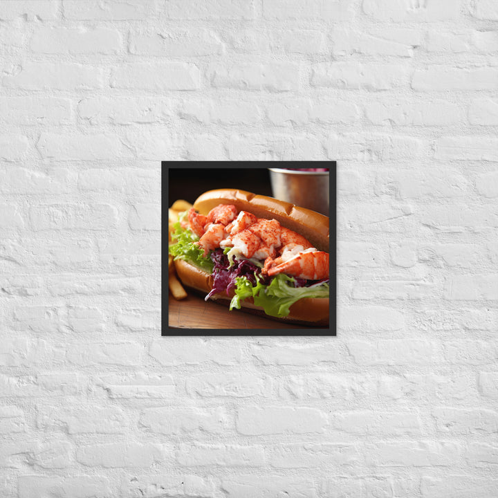 Maine Style Lobster Roll Framed poster 🤤 from Yumify.AI