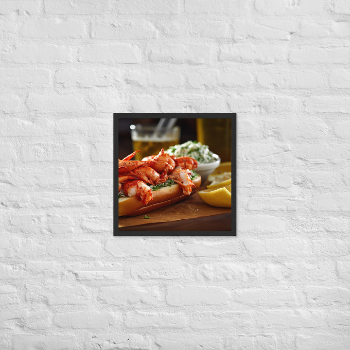 Lemon Butter Lobster Roll Framed poster 🤤 from Yumify.AI