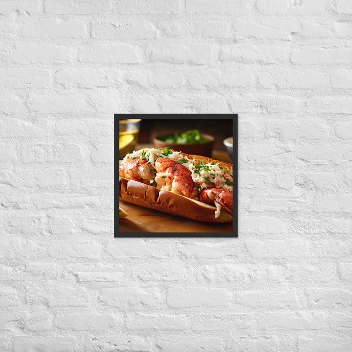 Lemon Butter Lobster Roll Framed poster 🤤 from Yumify.AI