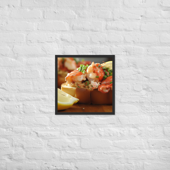 Lemon Butter Lobster Roll Framed poster 🤤 from Yumify.AI