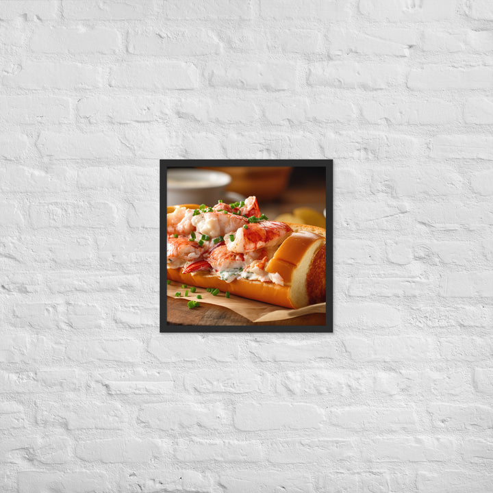 Classic Lobster Roll Framed poster 🤤 from Yumify.AI