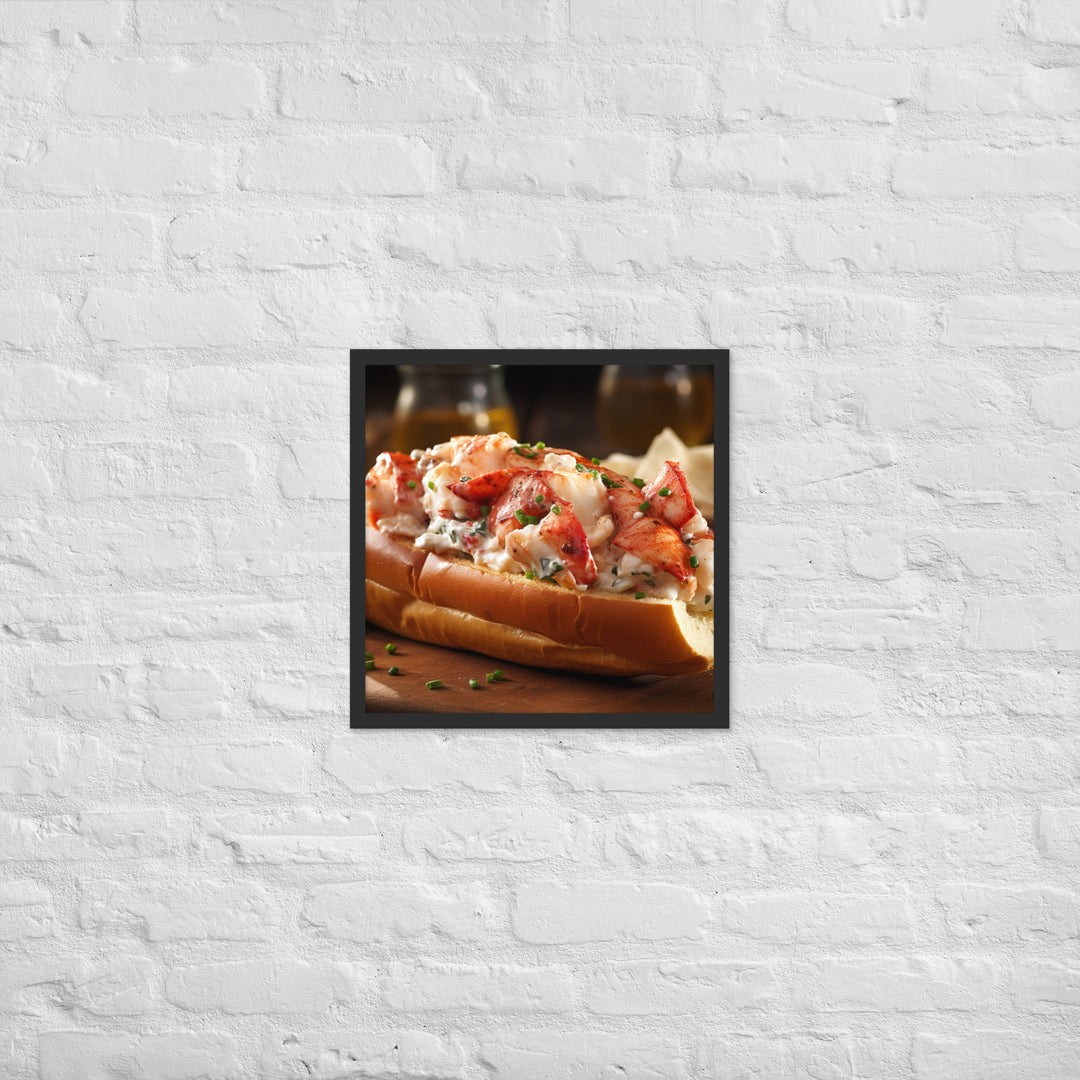 Classic Lobster Roll Framed poster 🤤 from Yumify.AI