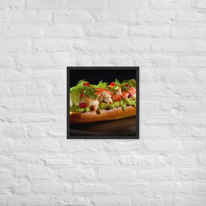 Avocado Lobster Roll Framed poster 🤤 from Yumify.AI