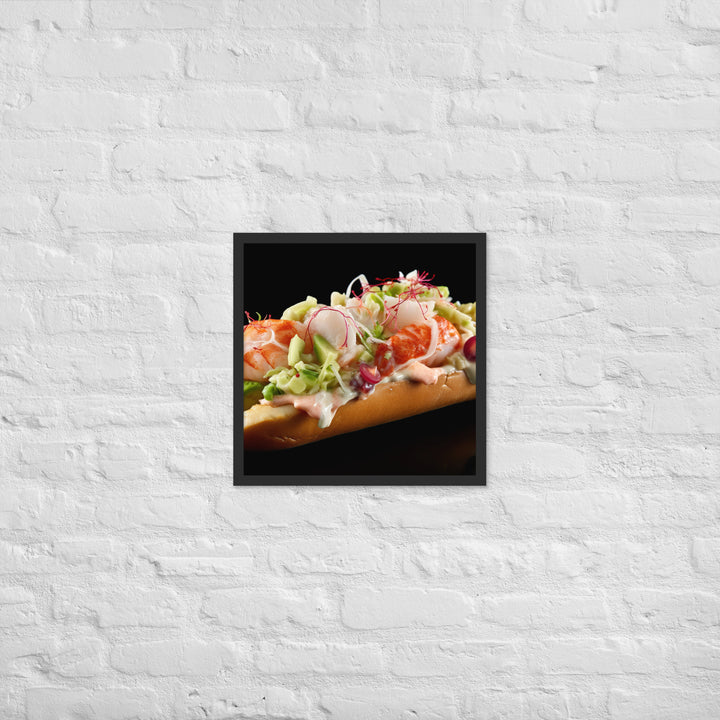 Avocado Lobster Roll Framed poster 🤤 from Yumify.AI