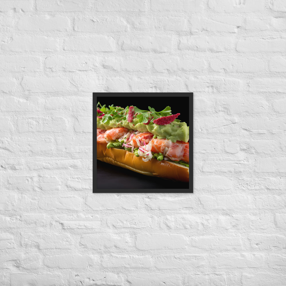 Avocado Lobster Roll Framed poster 🤤 from Yumify.AI