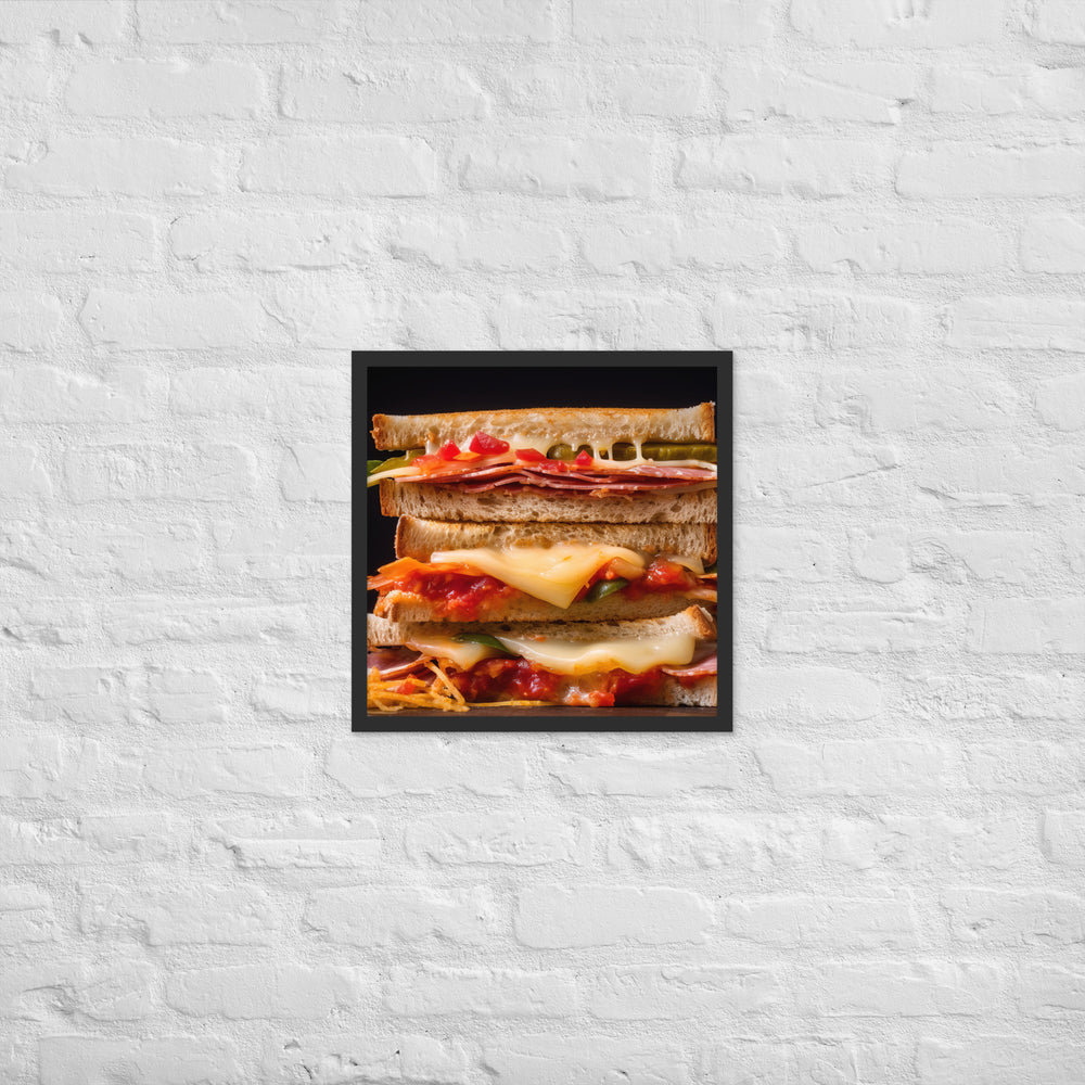 Cheese Sandwich Framed poster 🤤 from Yumify.AI