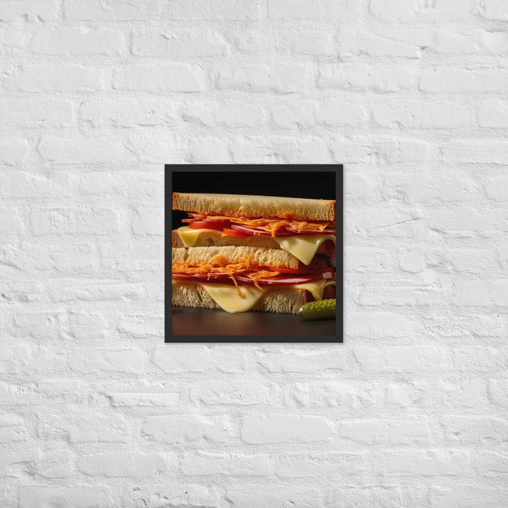 Cheese Sandwich Framed poster 🤤 from Yumify.AI