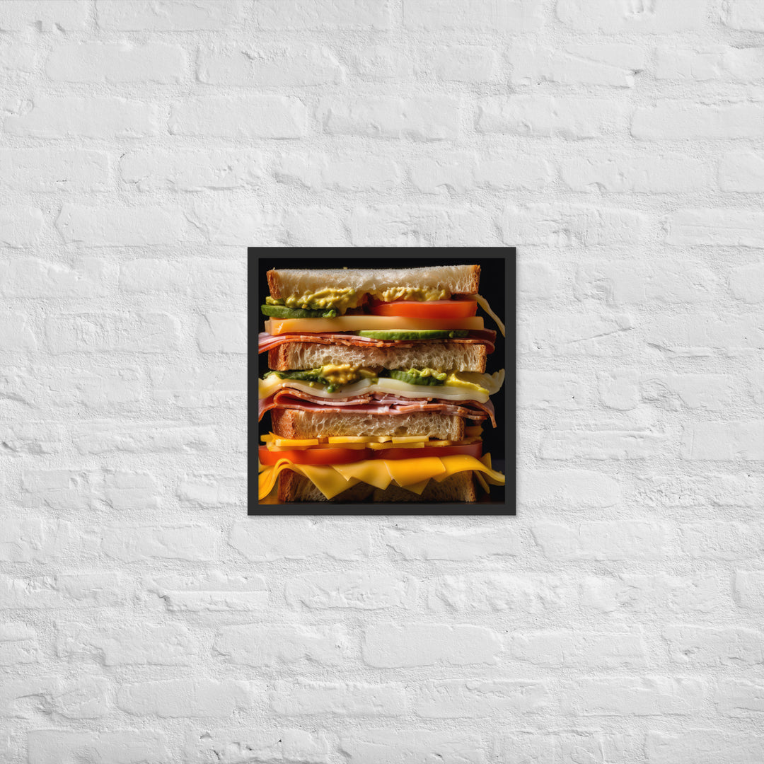 Cheese Sandwich Framed poster 🤤 from Yumify.AI