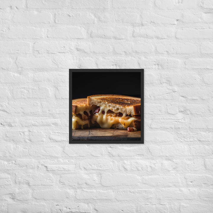 Swiss and Bacon Grilled Cheese Framed poster 🤤 from Yumify.AI