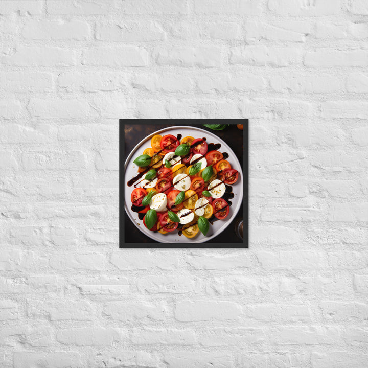 Sliced mozzarella cheese Framed poster 🤤 from Yumify.AI