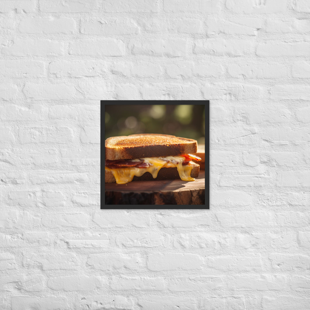 Sandwich made with sharp cheddar Framed poster 🤤 from Yumify.AI