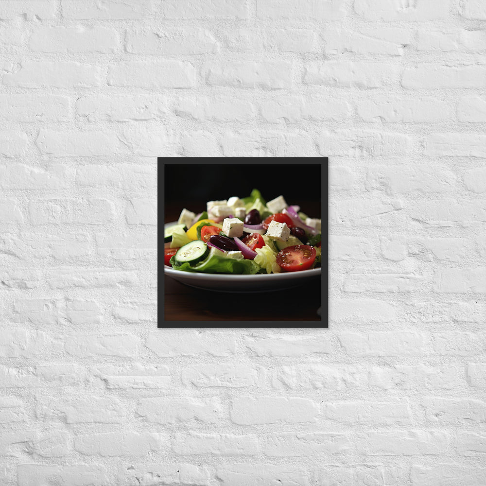 Greek Salad with Feta Framed poster 🤤 from Yumify.AI
