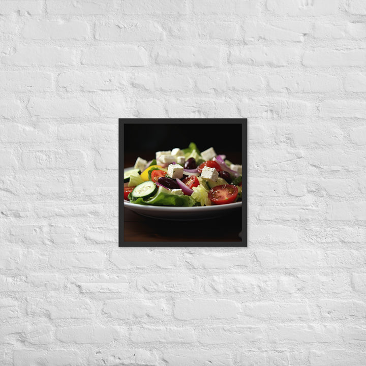 Greek Salad with Feta Framed poster 🤤 from Yumify.AI