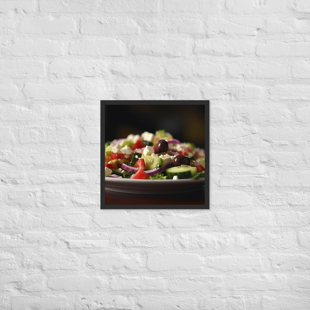 Greek Salad with Feta Framed poster 🤤 from Yumify.AI