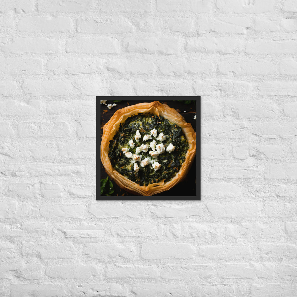 Feta and Spinach Tart Framed poster 🤤 from Yumify.AI