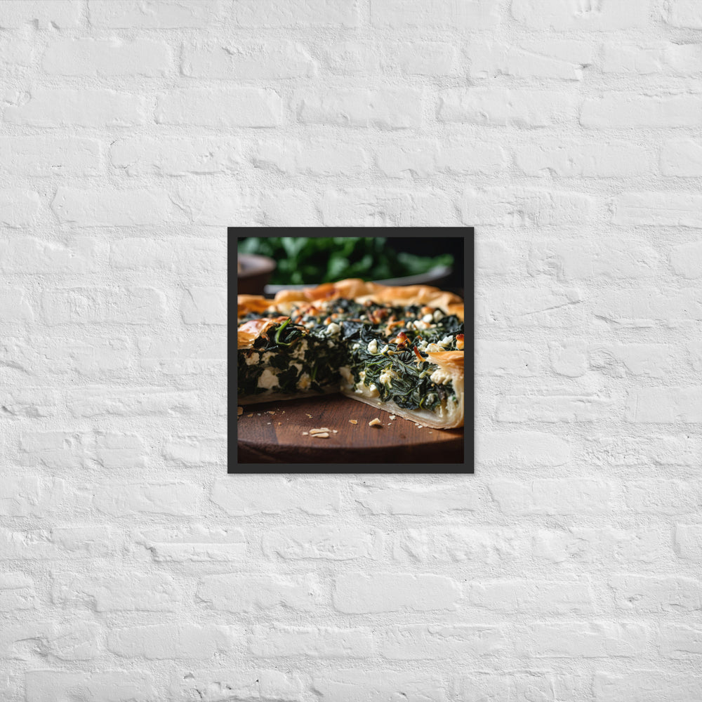 Feta and Spinach Tart Framed poster 🤤 from Yumify.AI