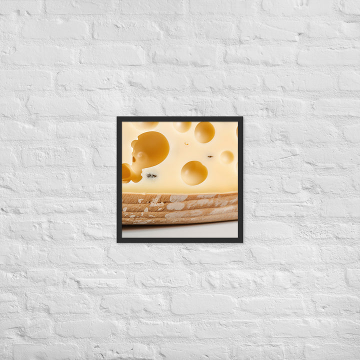 Classic Swiss cheese Framed poster 🤤 from Yumify.AI