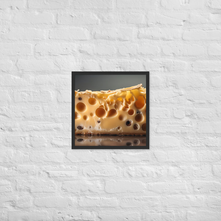 Classic Swiss cheese Framed poster 🤤 from Yumify.AI