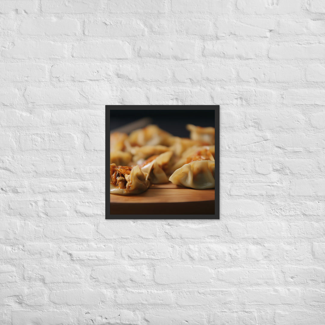 Kimchi Dumplings Framed poster 🤤 from Yumify.AI