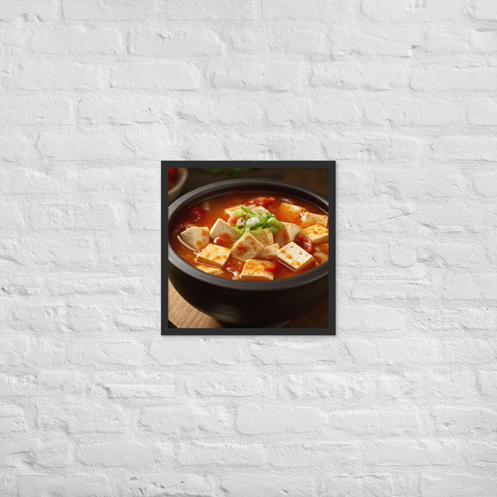 Kimchi Tofu Soup Framed poster 🤤 from Yumify.AI