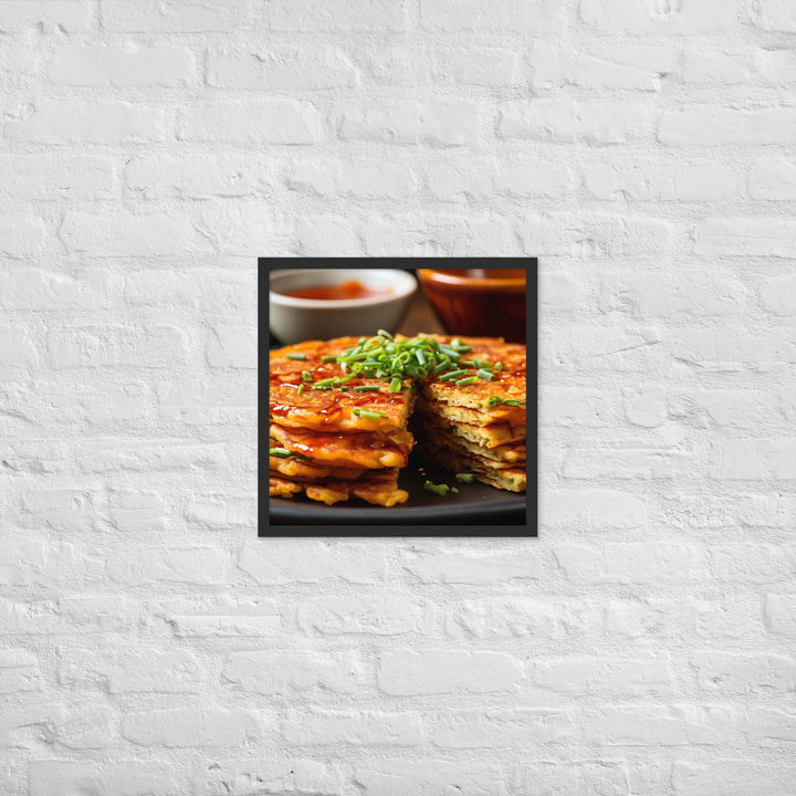 Kimchi Pancake Framed poster 🤤 from Yumify.AI