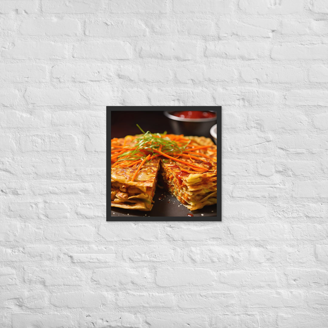 Kimchi Pancake Framed poster 🤤 from Yumify.AI