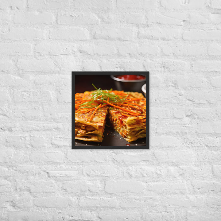 Kimchi Pancake Framed poster 🤤 from Yumify.AI