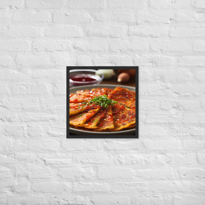 Kimchi Pancake Framed poster 🤤 from Yumify.AI