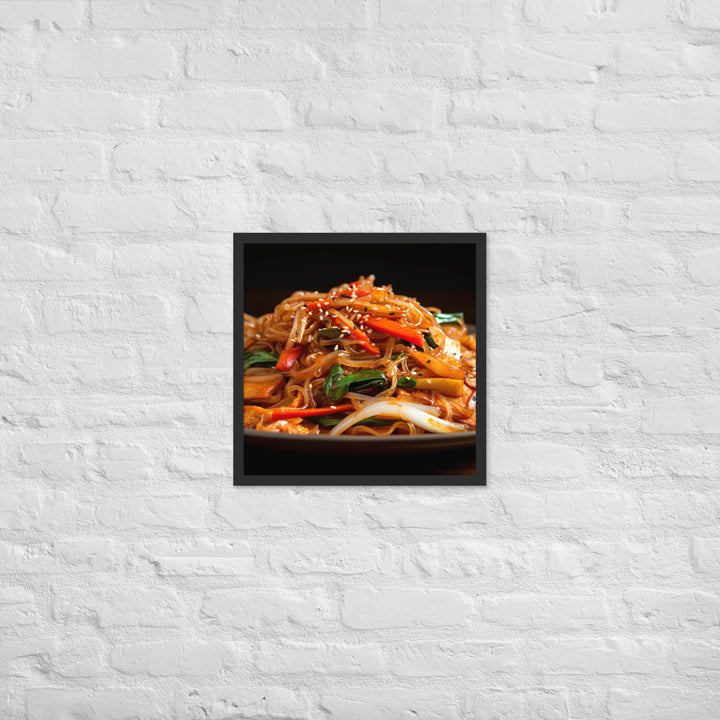 Kimchi Japchae Framed poster 🤤 from Yumify.AI