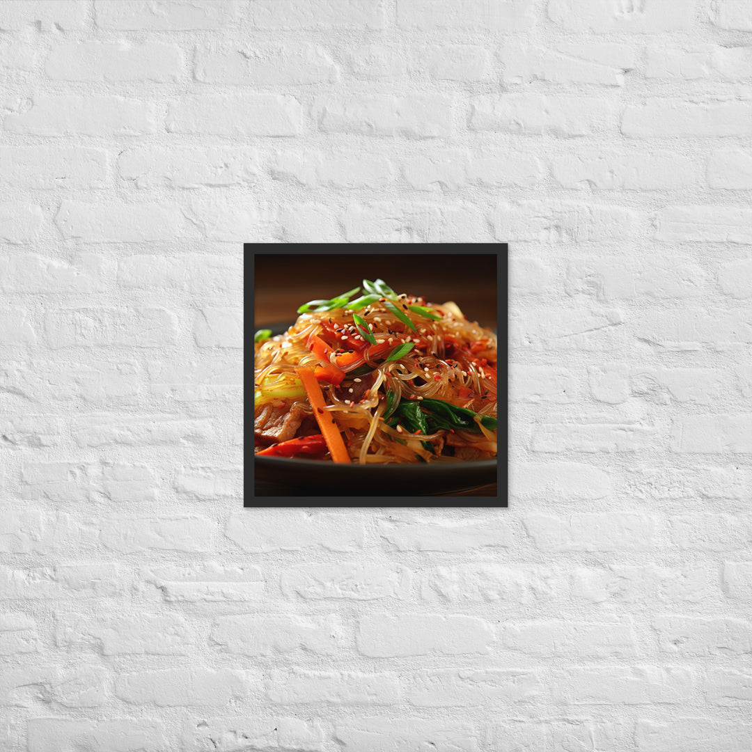 Kimchi Japchae Framed poster 🤤 from Yumify.AI