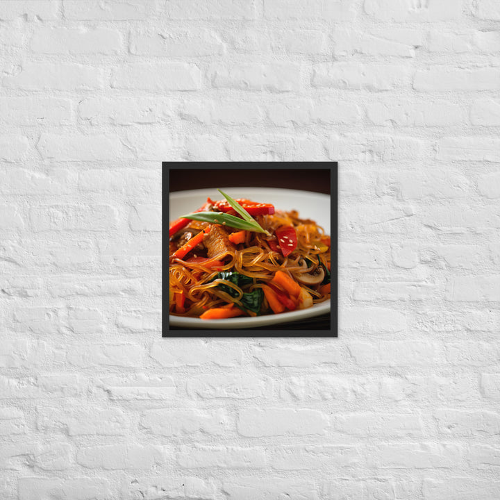 Kimchi Japchae Framed poster 🤤 from Yumify.AI