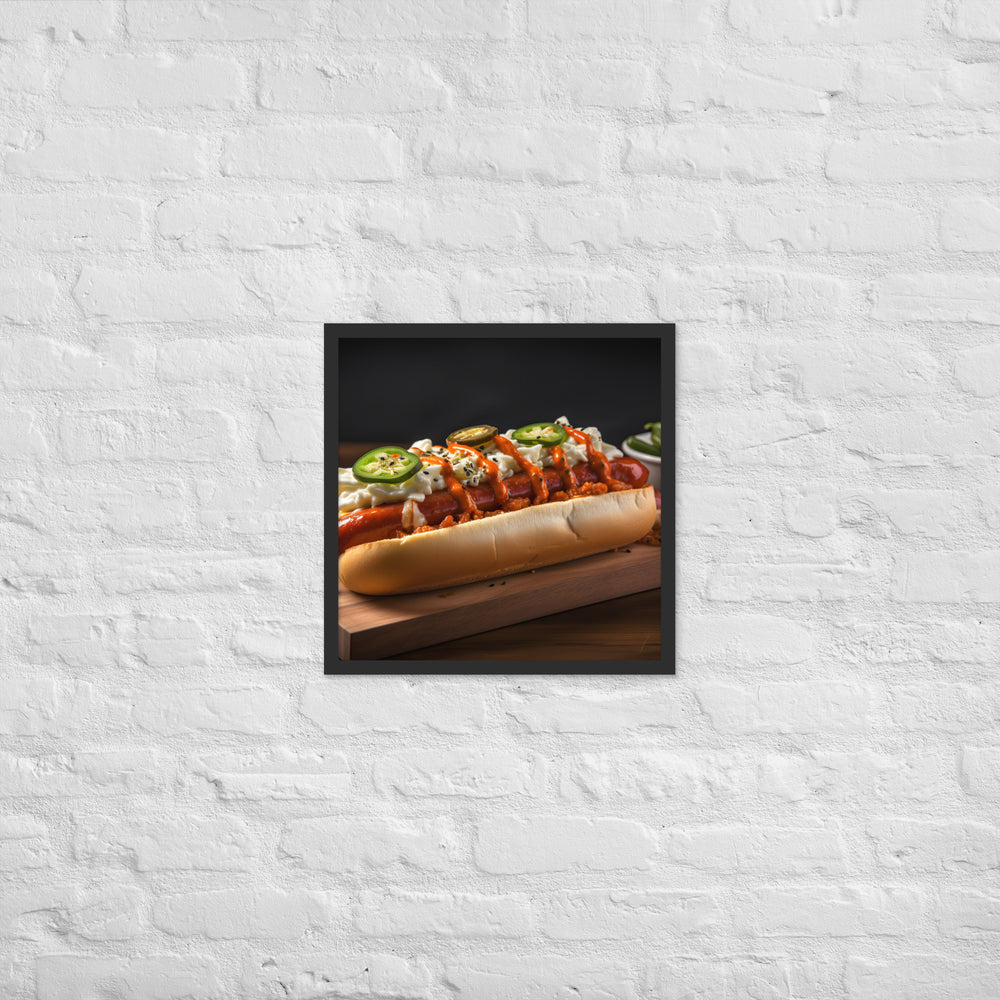 Kimchi Hot Dog Framed poster 🤤 from Yumify.AI