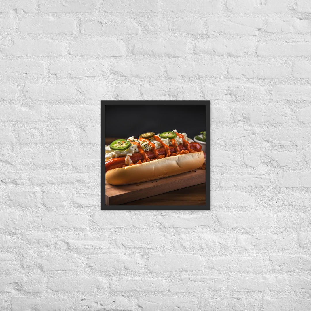 Kimchi Hot Dog Framed poster 🤤 from Yumify.AI