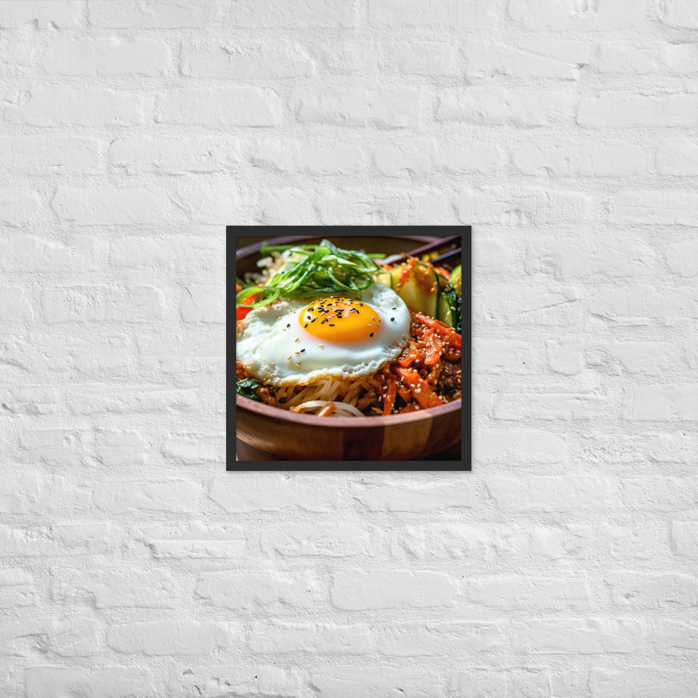 Kimchi Bibimbap Framed poster 🤤 from Yumify.AI