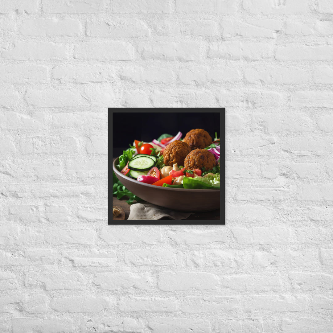 Falafel Salad Bowl Framed poster 🤤 from Yumify.AI