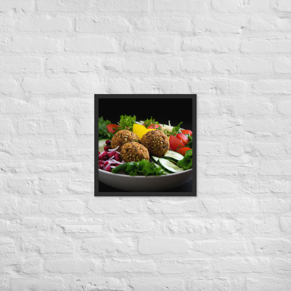 Falafel Salad Bowl Framed poster 🤤 from Yumify.AI