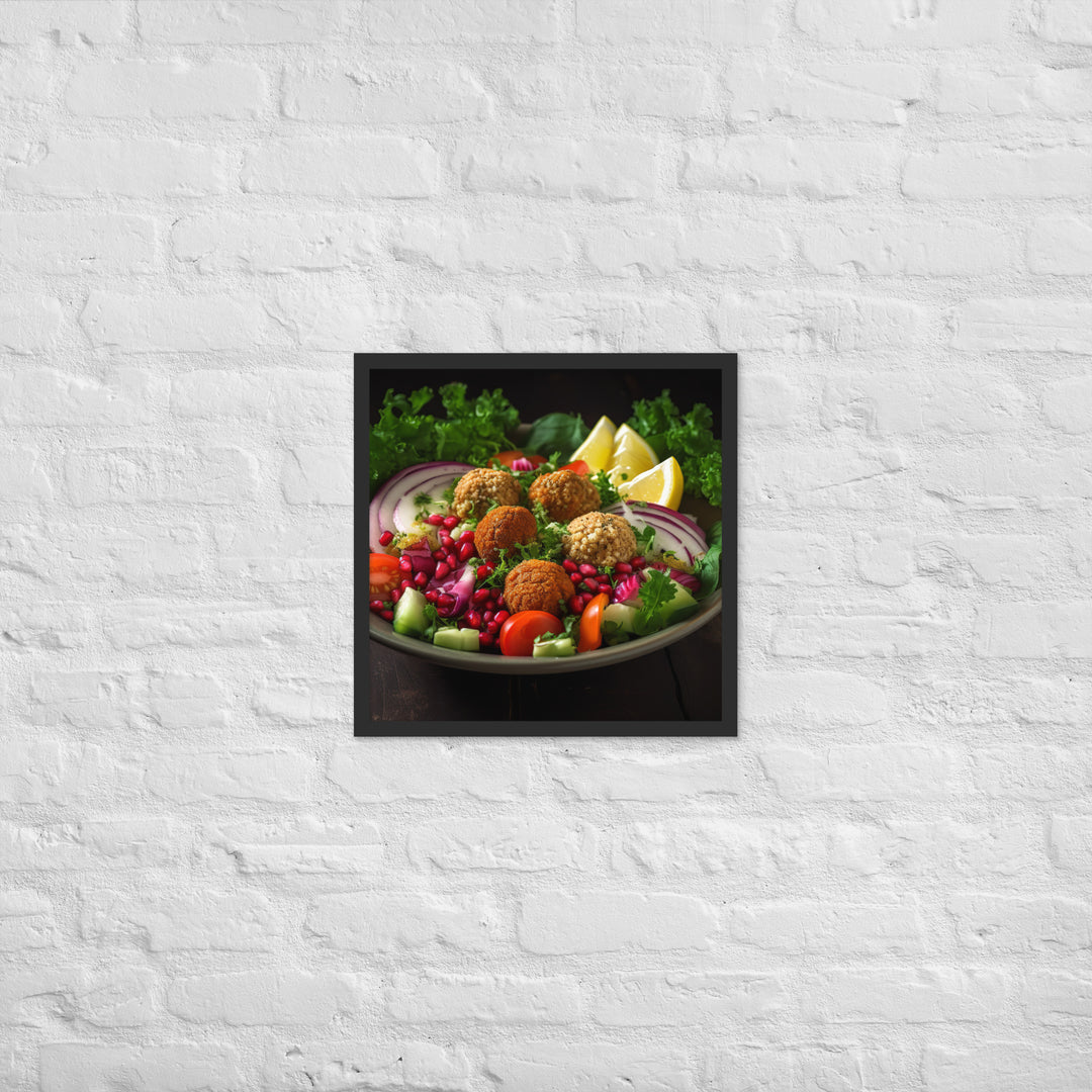 Falafel Salad Bowl Framed poster 🤤 from Yumify.AI