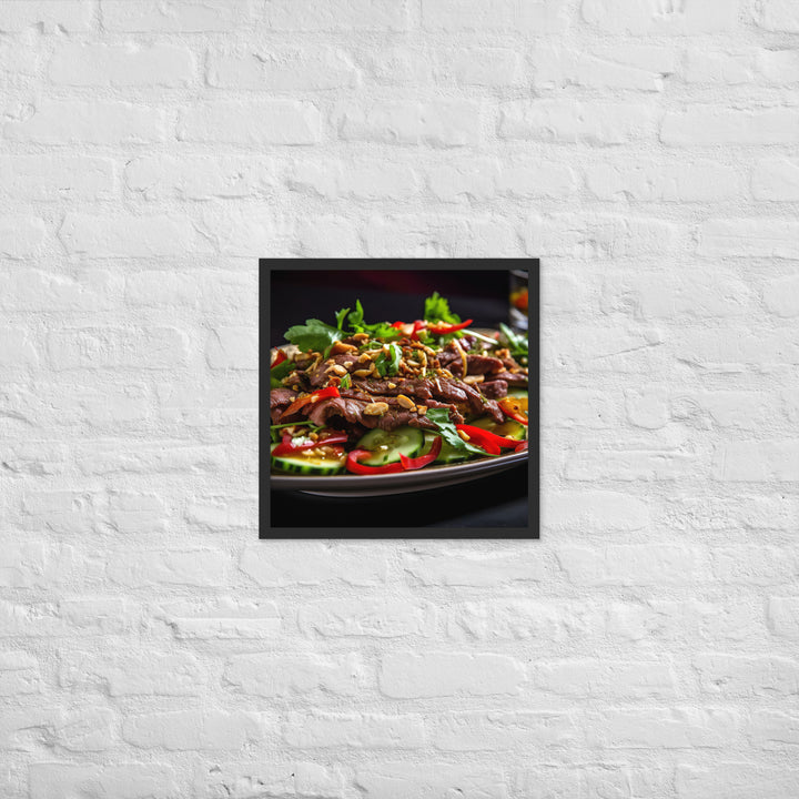 Thai Beef Salad Framed poster 🤤 from Yumify.AI