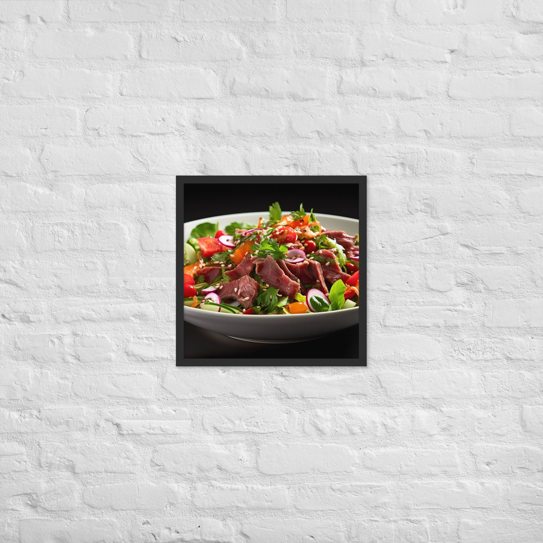 Thai Beef Salad Framed poster 🤤 from Yumify.AI