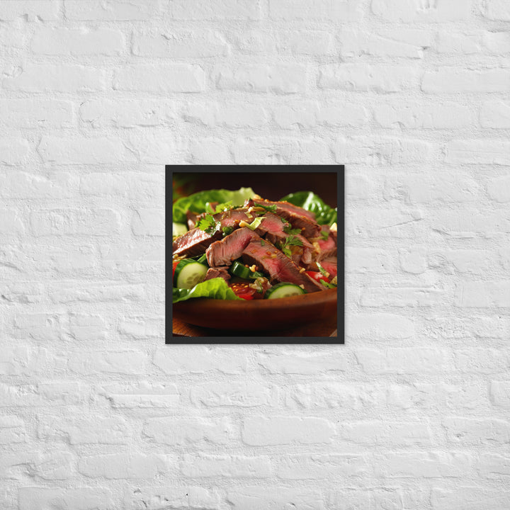 Thai Beef Salad Framed poster 🤤 from Yumify.AI