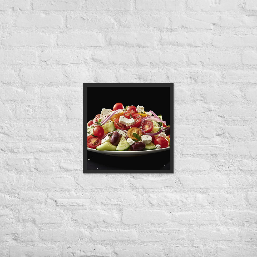 Greek Salad Framed poster 🤤 from Yumify.AI