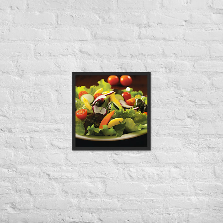 Garden Salad Framed poster 🤤 from Yumify.AI