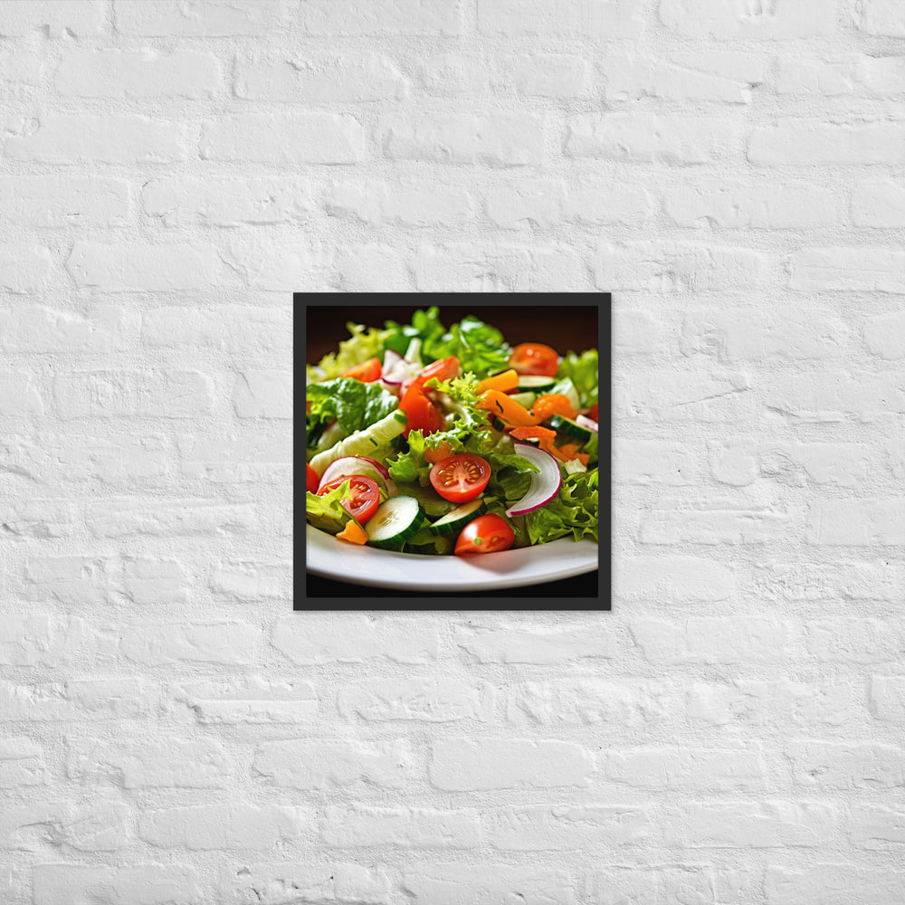Garden Salad Framed poster 🤤 from Yumify.AI
